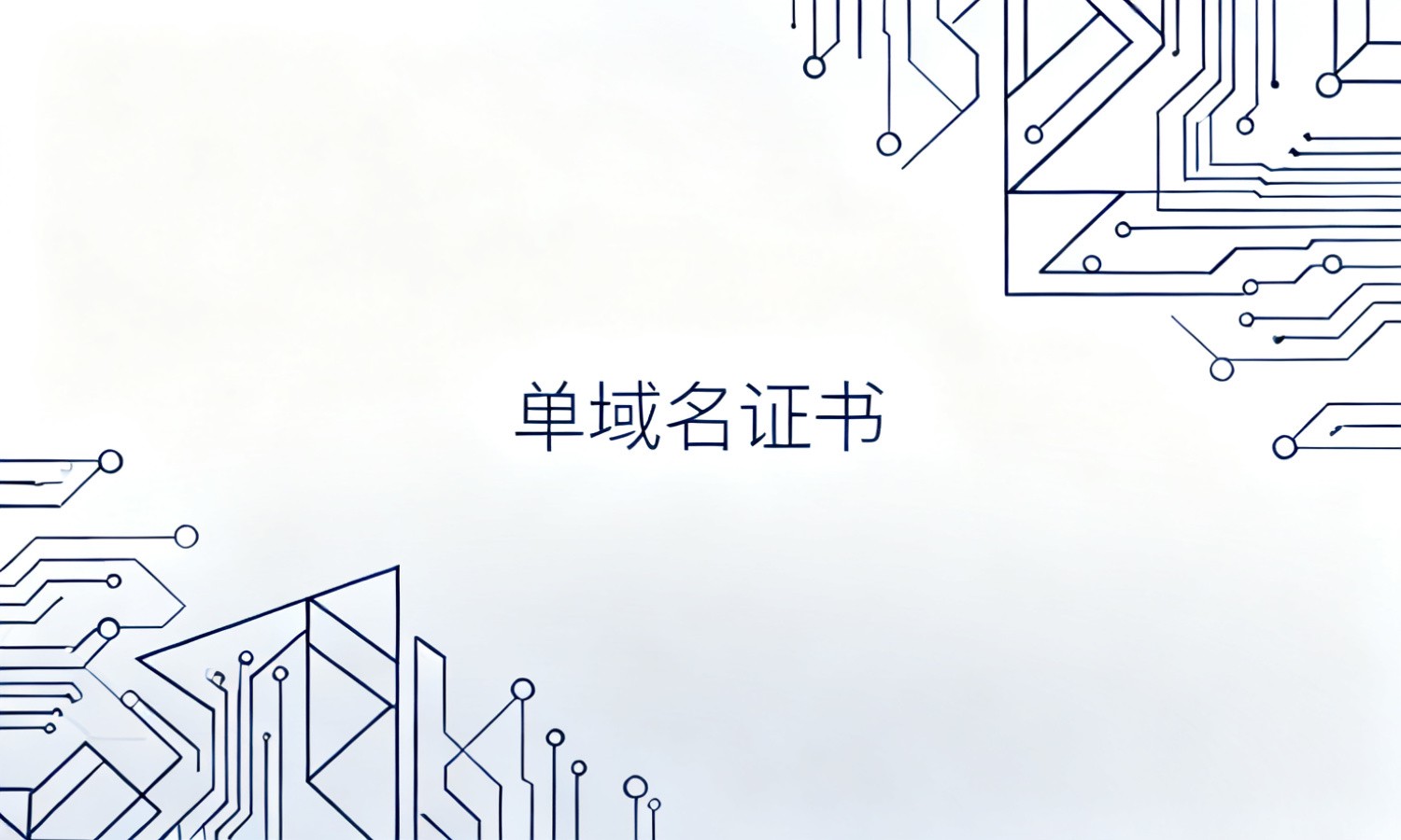 单域名证书